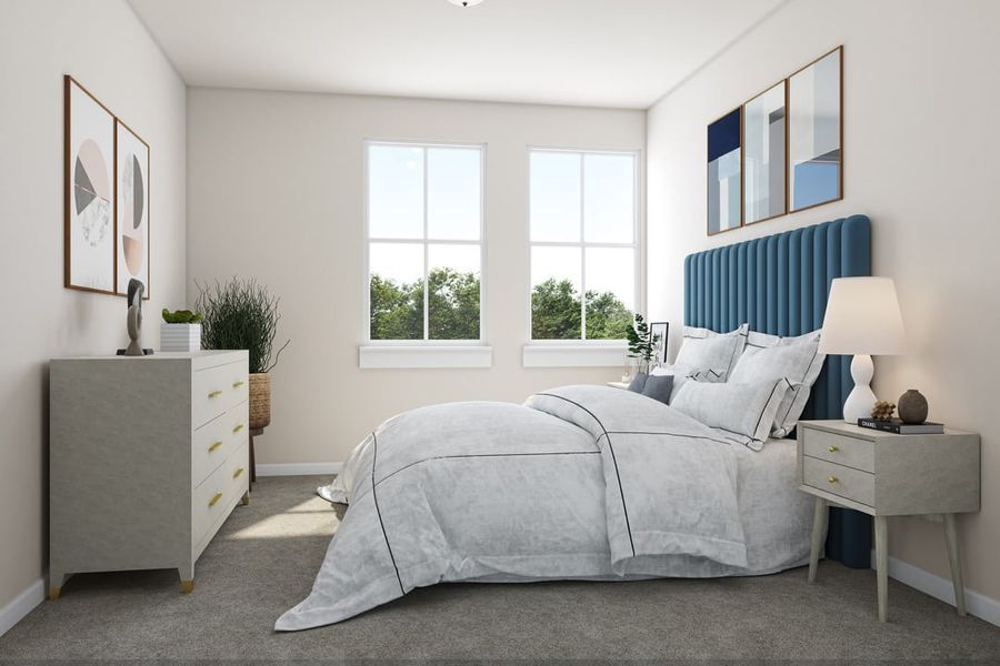 Representative furnished interior of a home built from the Davenport by Tri Pointe Homes in Capitol Collection at Lariat, Liberty Hill (Image 19).