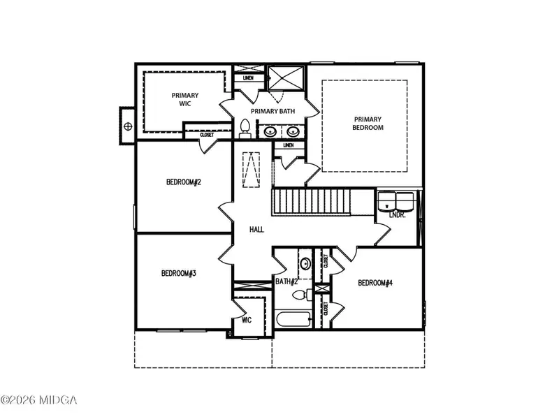 2D floor plan layout of this home in Langston Place, Perry, GA (Image 3).