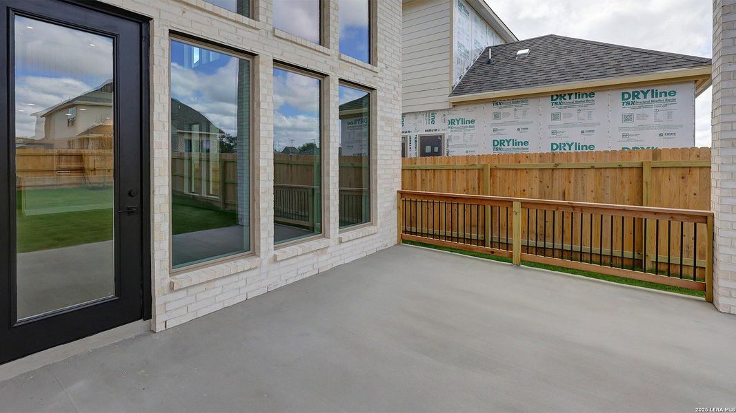 Exterior details and patio area of a home in Kallison Ranch, San Antonio (Image 18). Exterior details and patio area of a home in Kallison Ranch, San Antonio (Image 18).