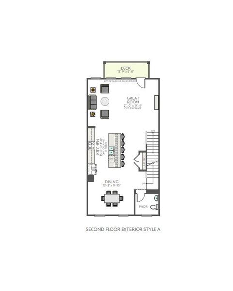 2D floor plan layout for the Holden by Tri Pointe Homes in Holding Village, Wake Forest, NC (Image 4).