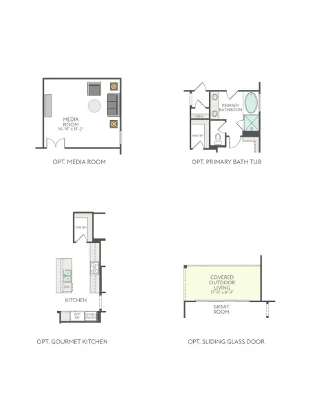 2D floor plan layout of this home in Heritage, Dripping Springs, TX (Image 5). 2D floor plan layout of this home in Heritage, Dripping Springs, TX (Image 5).