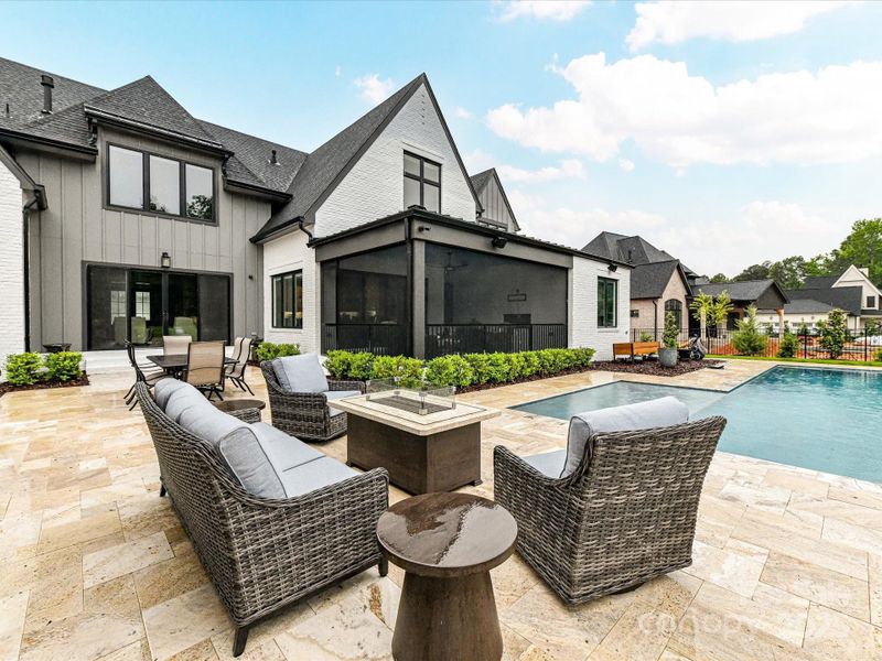 Exterior details and patio area of a home in , Weddington (Image 3). Exterior details and patio area of a home in , Weddington (Image 3).