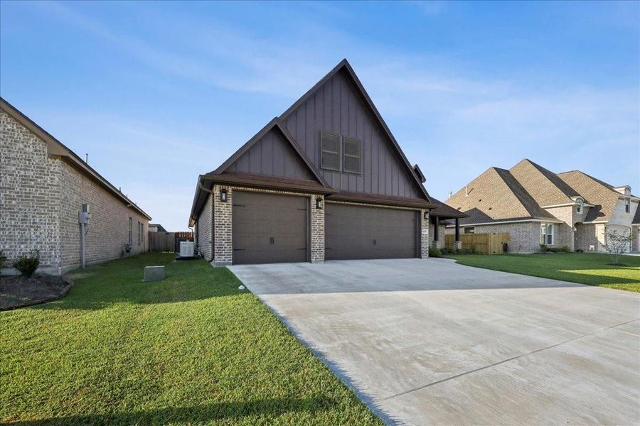 Front exterior of a new home in , Beaumont, TX, highlighting curb appeal (Image 2). Front exterior of a new home in , Beaumont, TX, highlighting curb appeal (Image 2).