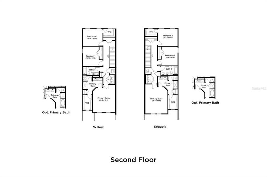 2D floor plan layout of this home in The Brooke, Brandon, FL (Image 6). 2D floor plan layout of this home in The Brooke, Brandon, FL (Image 6).