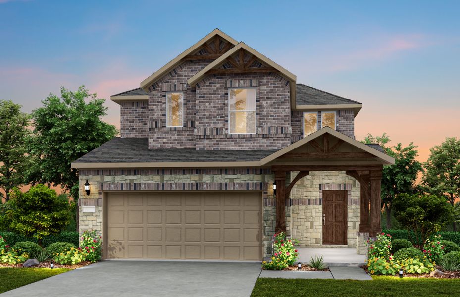 Representative exterior photo of a completed home built from the Crested Butte by Pulte Homes in Ribbonwood, Aubrey, TX (Image 19).