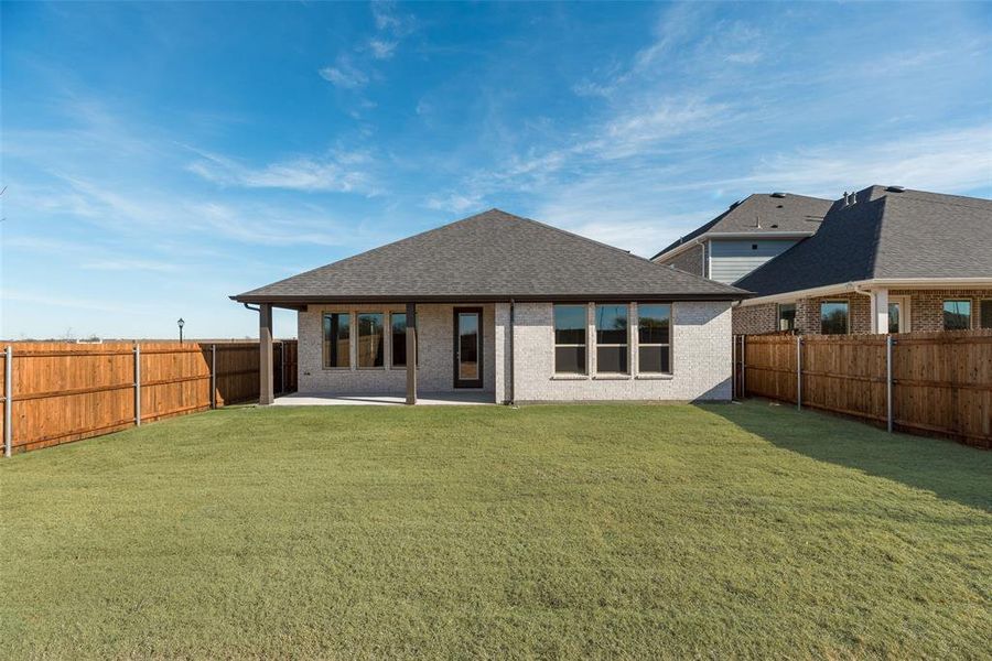 Exterior details and patio area of a home in Sutton Fields, Celina (Image 3). Exterior details and patio area of a home in Sutton Fields, Celina (Image 3).