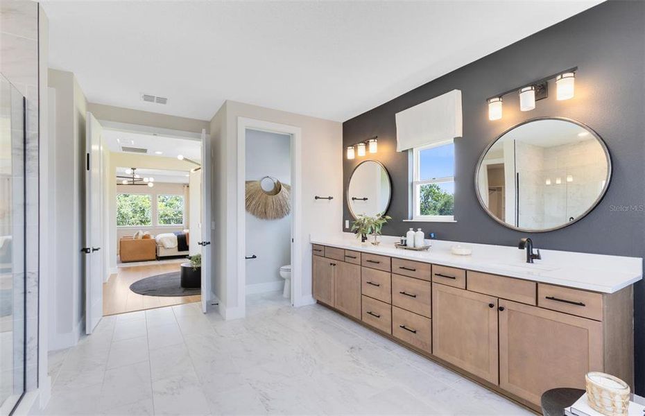 Furnished interior view inside a new home in Parkside Trails, Clermont (Image 42).