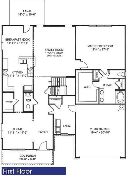 2D floor plan layout of this home in Cardiff Glyn, Catawba, NC (Image 5).