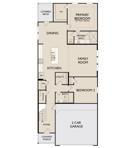 2D floor plan layout of this home in Emory Glen, Magnolia, TX (Image 3).