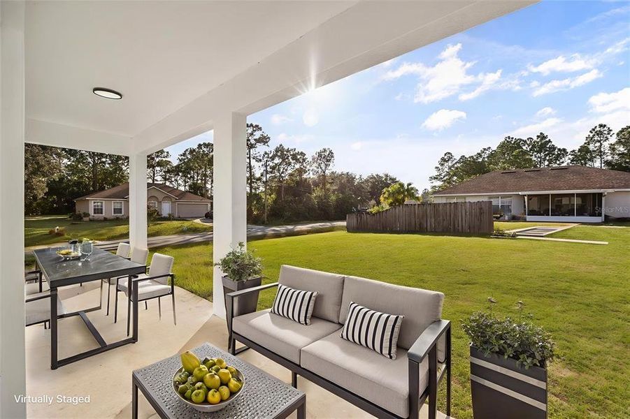 Exterior details and patio area of a home in , Palm Bay (Image 4). Exterior details and patio area of a home in , Palm Bay (Image 4).