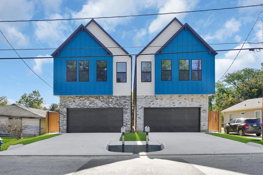Front exterior of a new home in , Houston, TX, highlighting curb appeal (Image 21). Front exterior of a new home in , Houston, TX, highlighting curb appeal (Image 21).