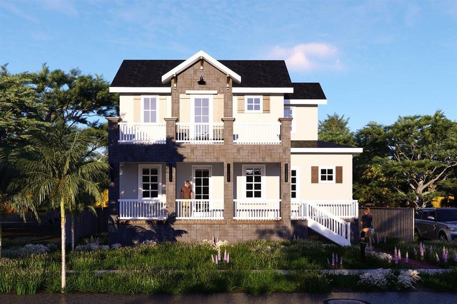 Front exterior of a new home in , St. Petersburg, FL, highlighting curb appeal (Image 4). Front exterior of a new home in , St. Petersburg, FL, highlighting curb appeal (Image 4).