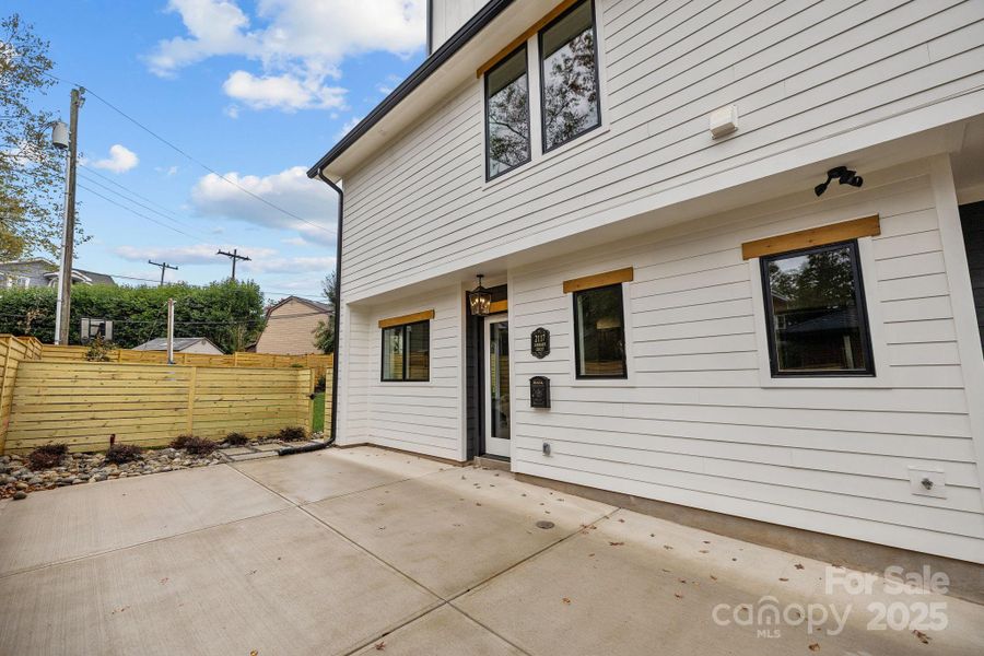 Exterior details and patio area of a home in , Charlotte (Image 2). Exterior details and patio area of a home in , Charlotte (Image 2).