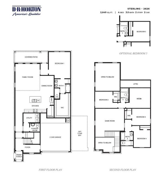 2D floor plan layout of this home in Watermark, Alvin, TX (Image 3). 2D floor plan layout of this home in Watermark, Alvin, TX (Image 3).