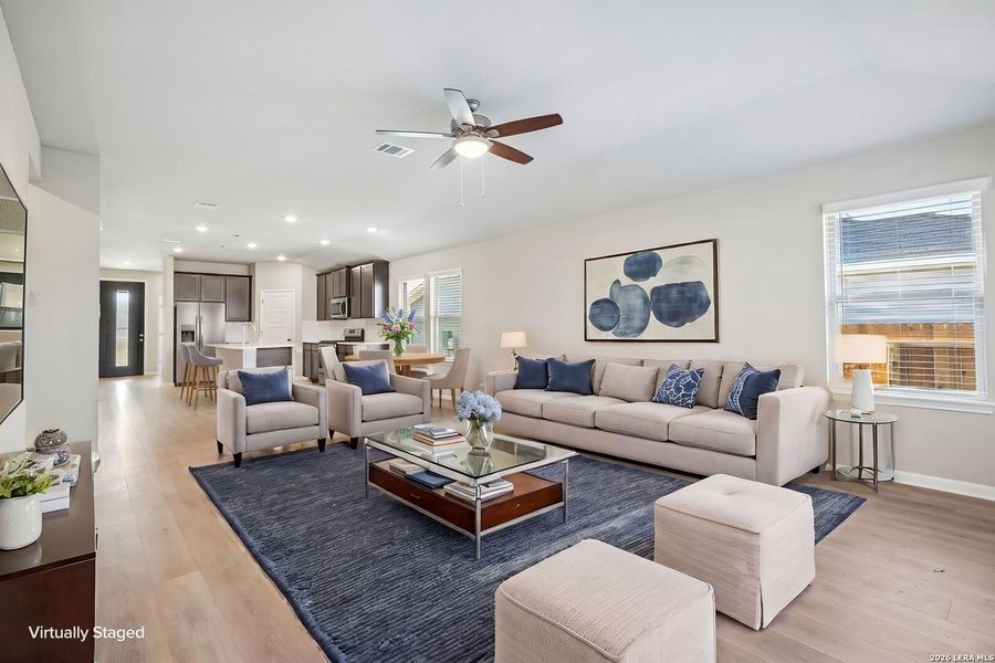 Furnished interior view inside a new home in Remington Ranch, San Antonio (Image 18).