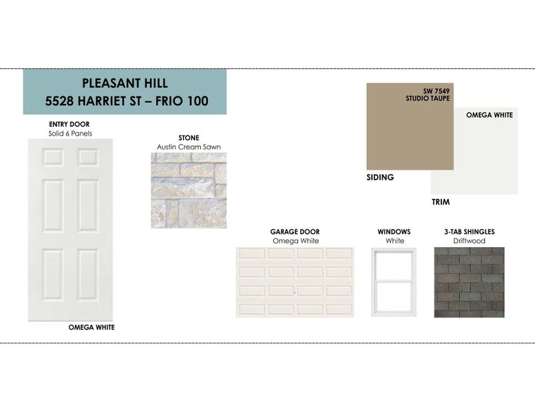 Sample of building materials used in homes in Pleasant Hill, Bryan (Image 12).