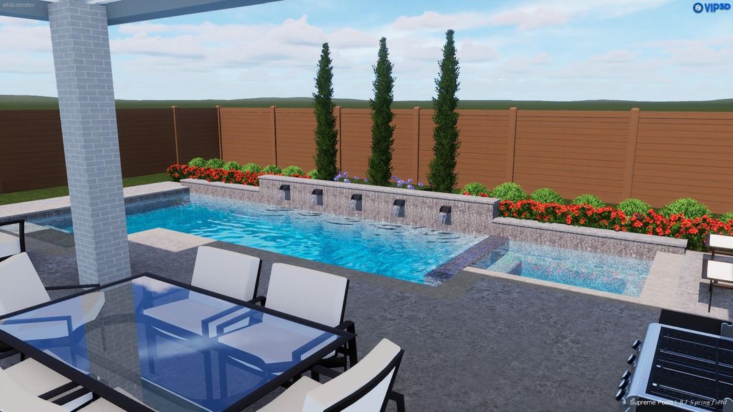 Pool is not included.