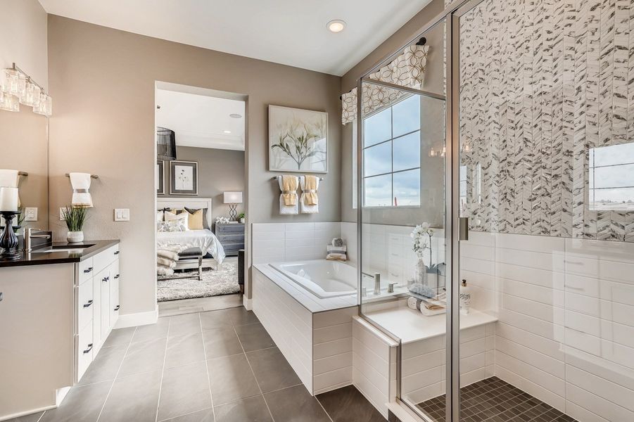 Representative furnished interior of a home built from the Mesa by Taylor Morrison in Macanta Destination Collection, Castle Rock (Image 17).