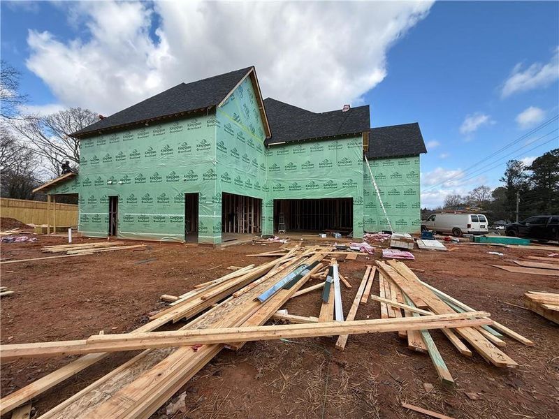 In-progress construction of a new home in , Lawrenceville, GA (Image 33).