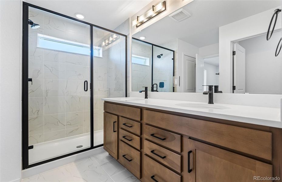 Furnished interior view inside a new home in Harvest Crossing, Aurora (Image 5). Furnished interior view inside a new home in Harvest Crossing, Aurora (Image 5).