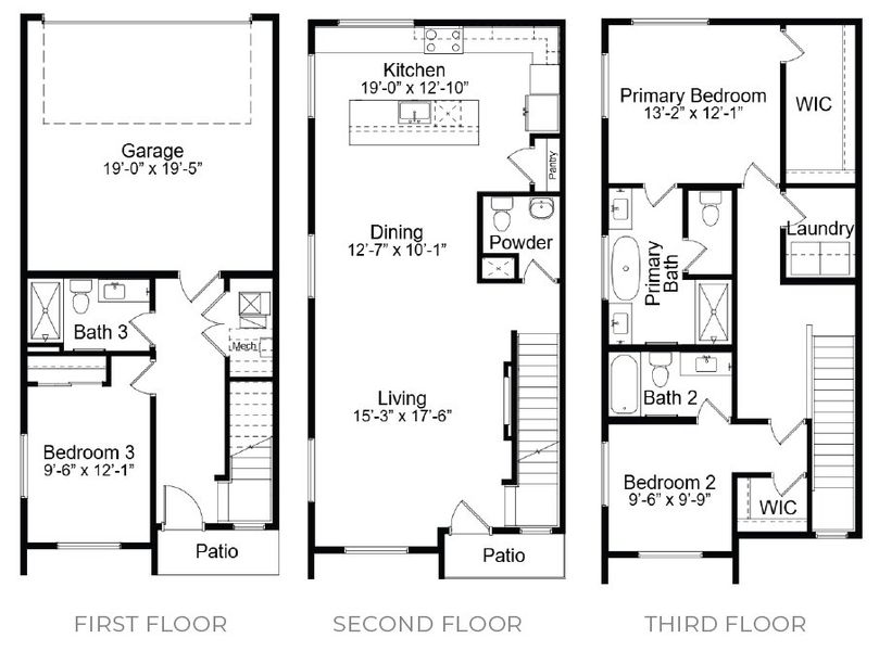 2D floor plan layout for the Samantha by Lokal Homes in Ascent at Inverness, Englewood, CO (Image 1). 2D floor plan layout for the Samantha by Lokal Homes in Ascent at Inverness, Englewood, CO (Image 1).