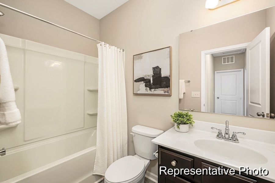 Furnished interior view inside a new home in Edgewater - The Cottages, Lancaster (Image 8). Furnished interior view inside a new home in Edgewater - The Cottages, Lancaster (Image 8).