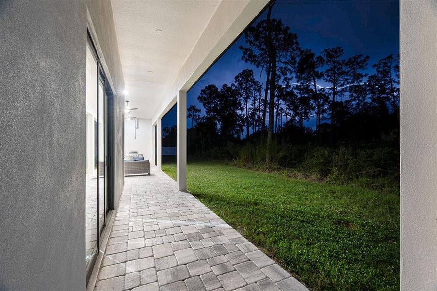 Exterior details and patio area of a home in , North Port (Image 25).
