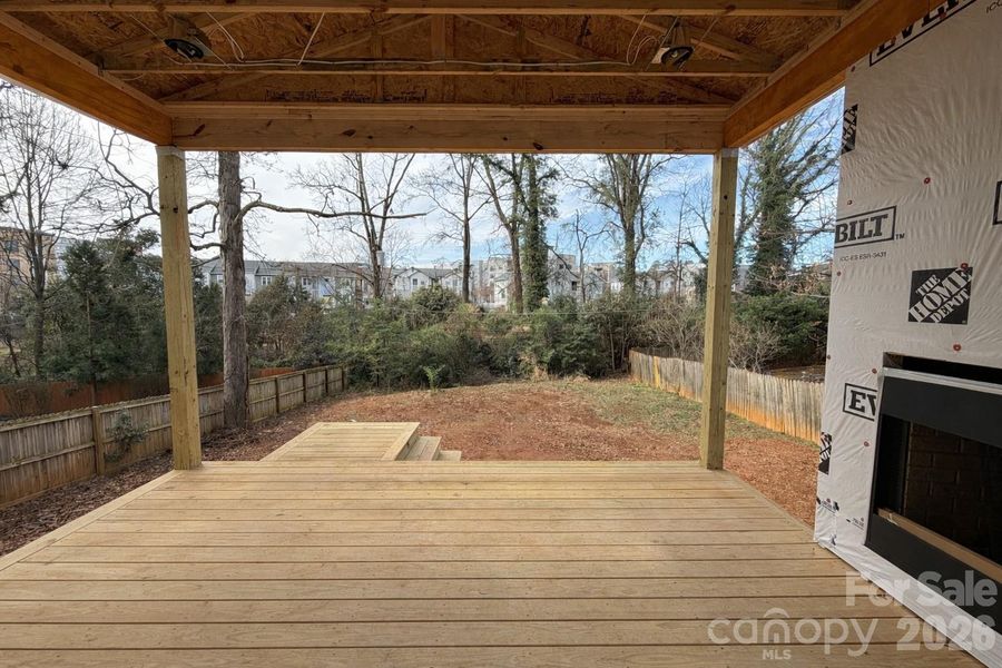 Rear Deck with Fireplace Rear Deck with Fireplace