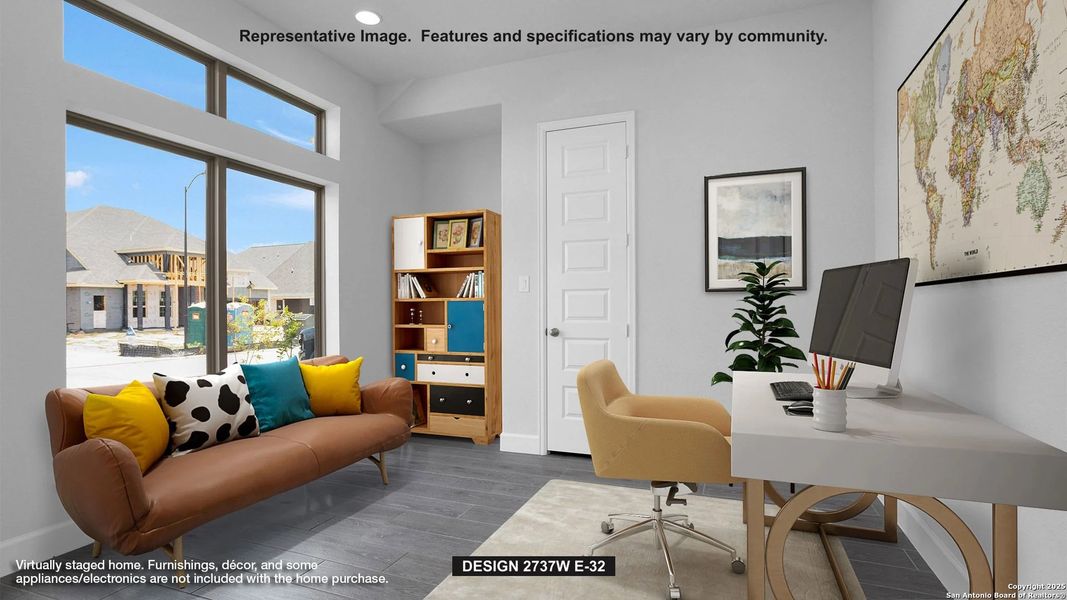 Furnished interior view inside a new home in Meadows Of Mill Creek 60', Seguin (Image 5).