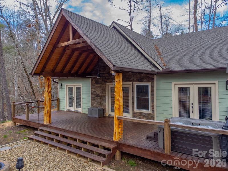 Exterior details and patio area of a home in , Bryson City (Image 32). Exterior details and patio area of a home in , Bryson City (Image 32).