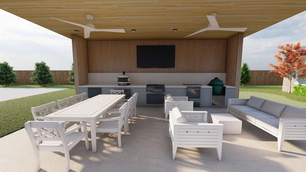 Exterior details and patio area of a home in , Frisco (Image 27).