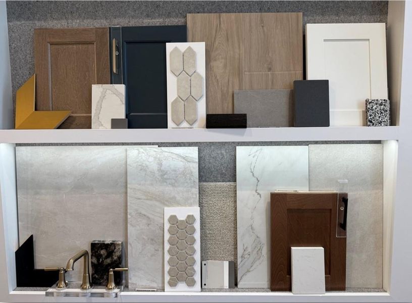 Sample of building materials used in homes in The Estates at James Lane, Fulshear (Image 8).