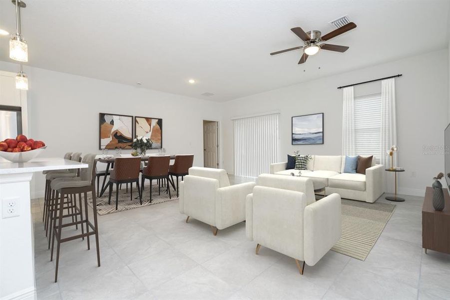 Furnished interior view inside a new home in , Dunnellon (Image 4).