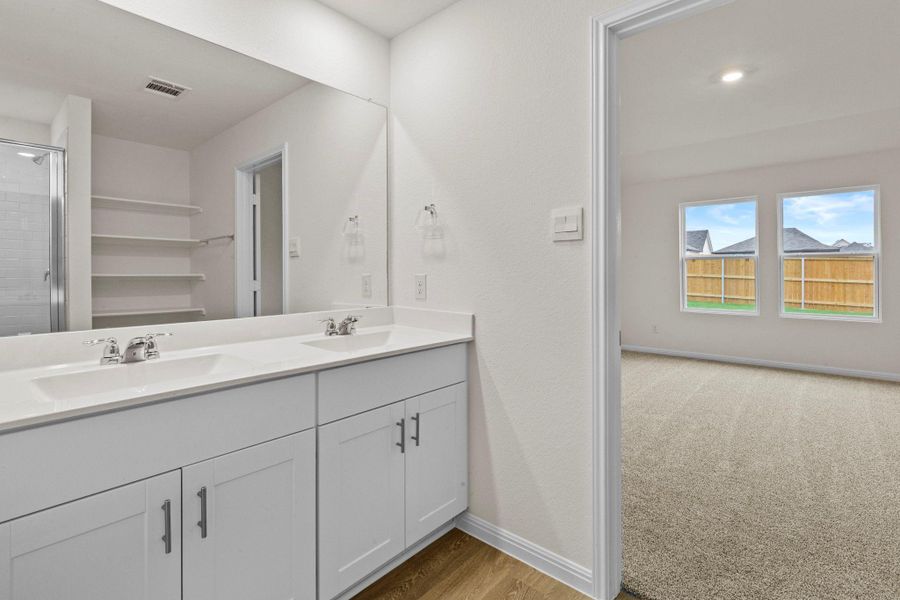 Furnished interior view inside a new home in Trace, San Marcos (Image 5).