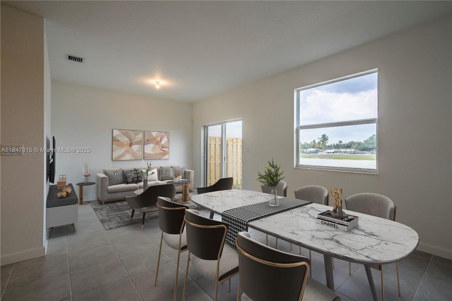 Furnished interior view inside a new home in , Miami (Image 5). Furnished interior view inside a new home in , Miami (Image 5).