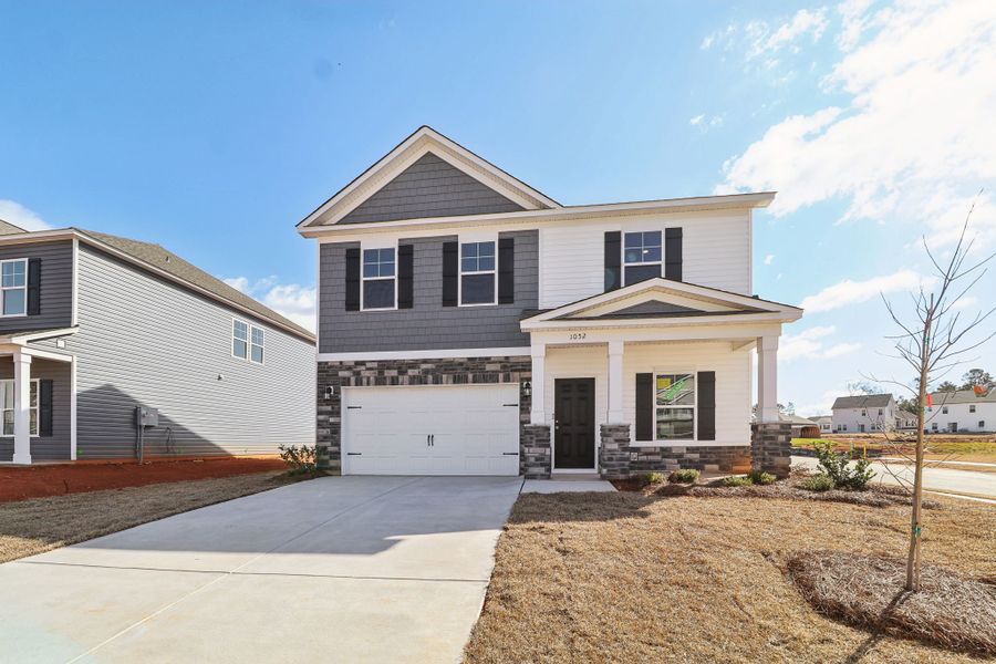 Representative exterior photo of a completed home built from the Bradley II by Great Southern Homes in Lynbrook, Boiling Springs, SC (Image 41).