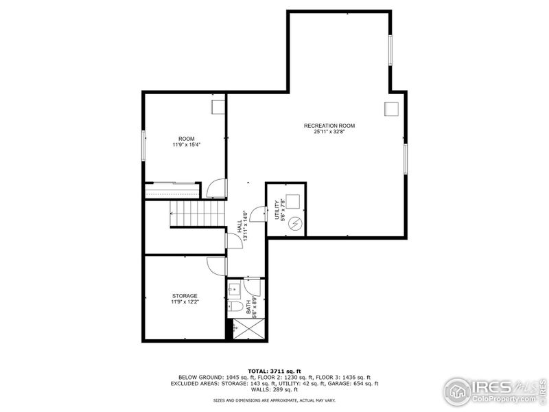 2D floor plan layout of this home in Kinston at Centerra, Loveland, CO (Image 5).