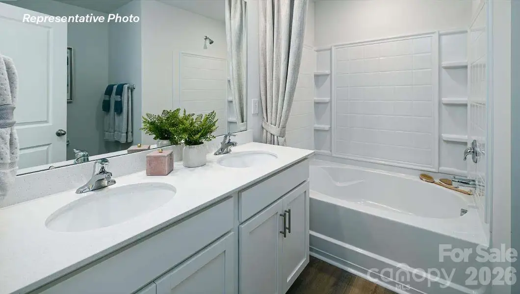 Furnished interior view inside a new home in Secrest Commons, Monroe (Image 19).