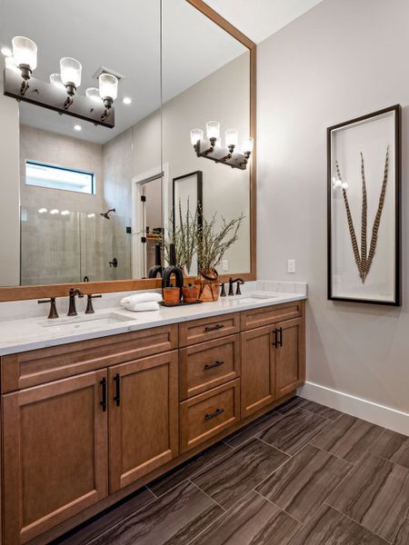 Grace Model Home | Owner's Bath | Photo from sister community