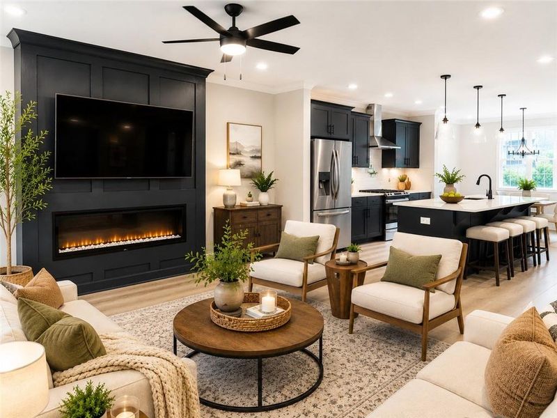 Furnished interior view inside a new home in Townes at South Main, Kennesaw (Image 15).