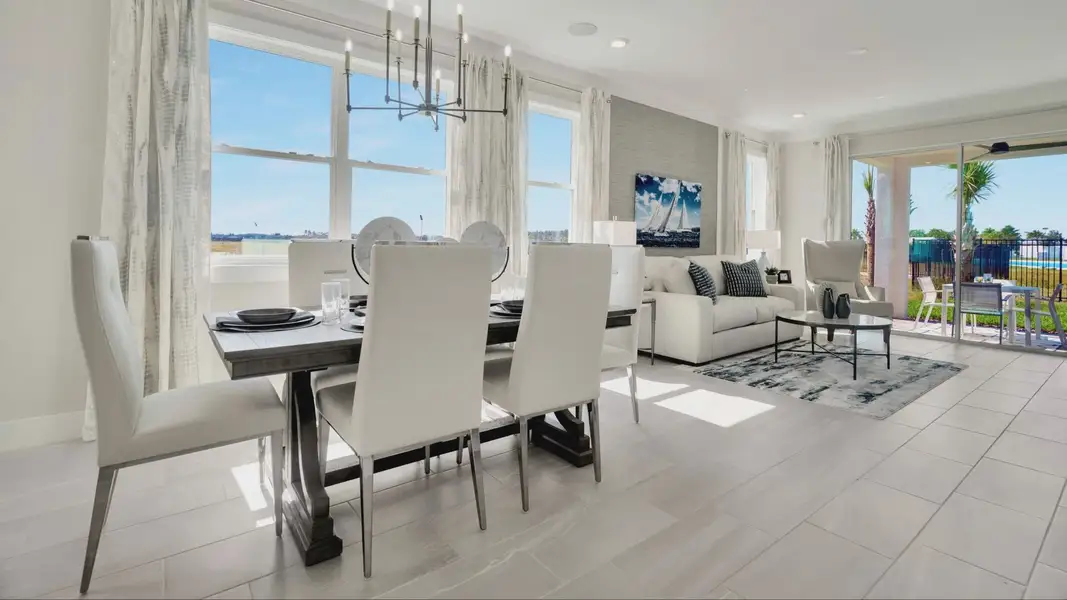 Furnished interior view inside a new home in Lagoon Residences at Epperson, Wesley Chapel (Image 9).