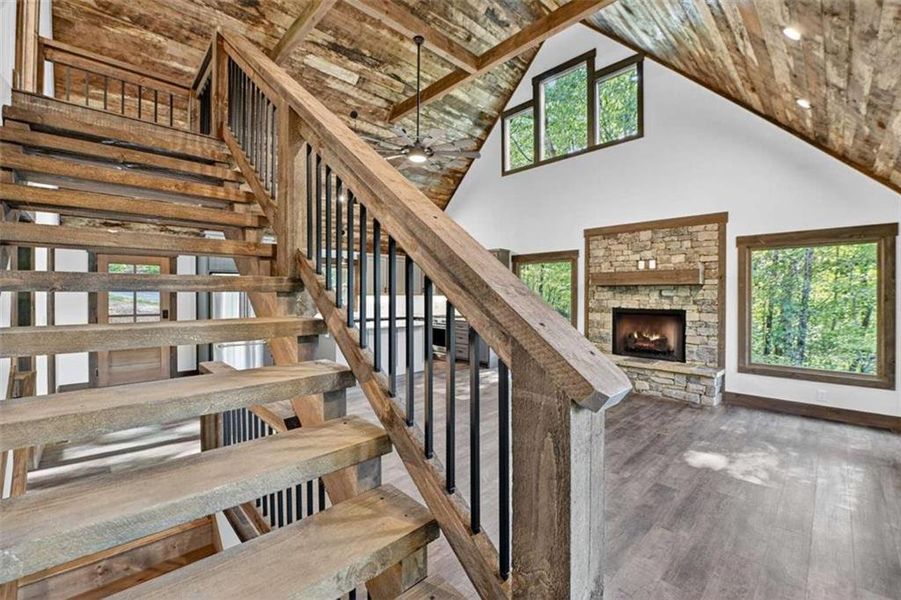 In-progress construction of a new home in , Blue Ridge, GA (Image 23).