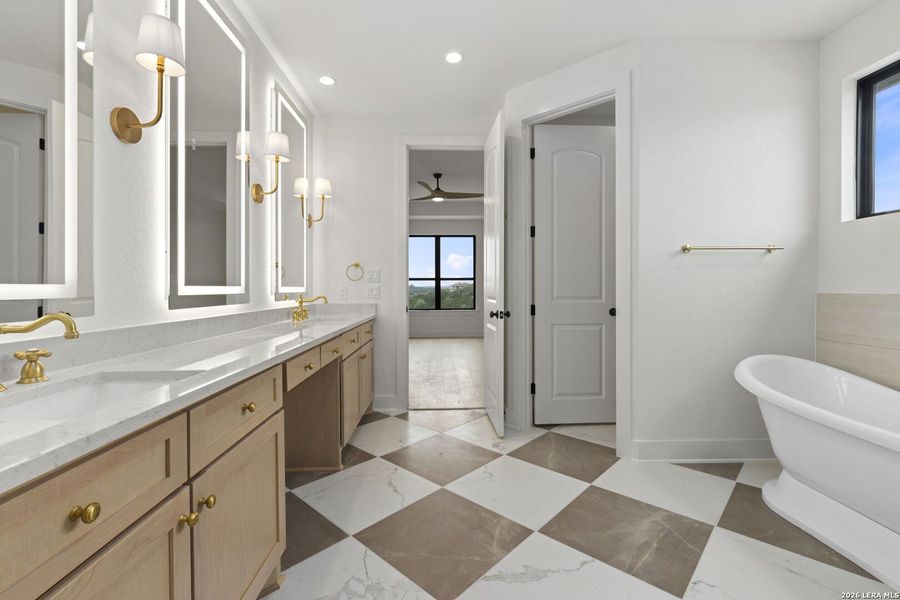 Furnished interior view inside a new home in , Boerne (Image 41).