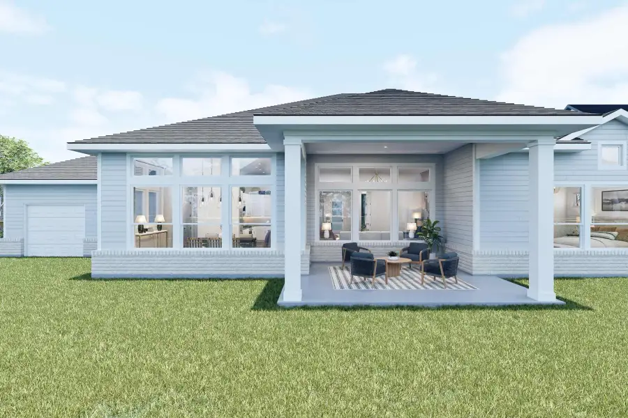 Representative exterior details of a home built from the The Heartstone by David Weekley Homes in Lakeview - Estate Collection, Waller (Image 3).