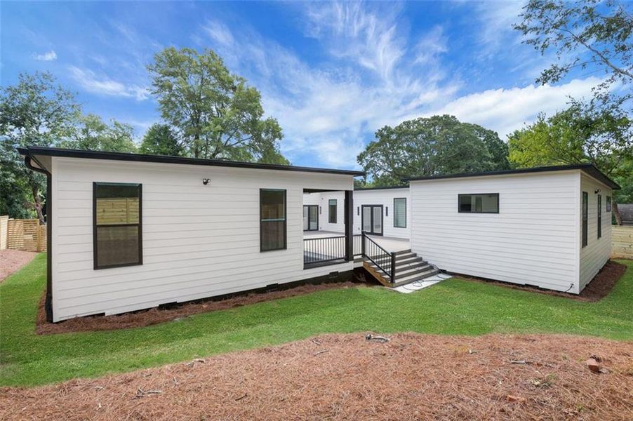 Front exterior of a new home in , Atlanta, GA, highlighting curb appeal (Image 21).