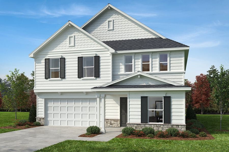 Representative exterior photo of a completed home built from the Plan 3147 by KB Home in Wellington Pointe Classic Series, Monroe, NC (Image 7).