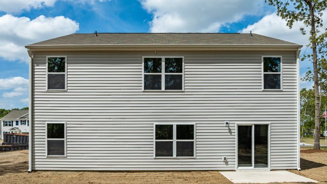 Exterior details and patio area of a home in Blair Ridge, La Grange (Image 20).