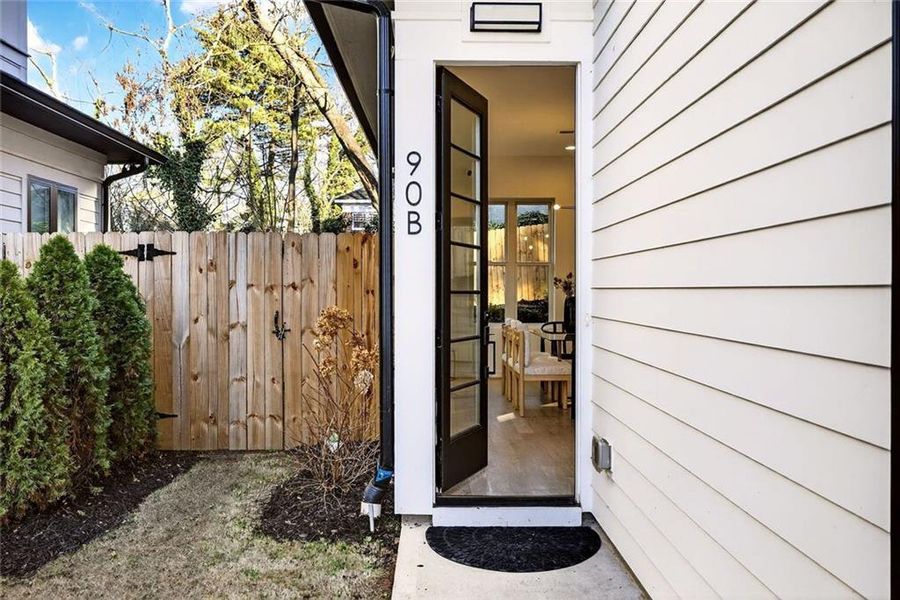 Exterior details and patio area of a home in , Atlanta (Image 37).