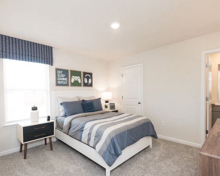 The Taylorsville features five secondary bedrooms.