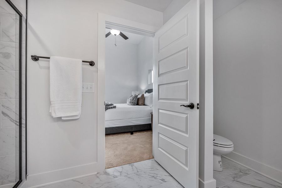 Modern Walk In Shower in The Ingram Townhome